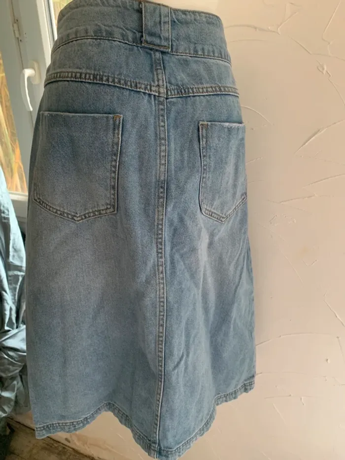 Jupe en jeanTissaia longue taille 42 100%coton - photo numéro 9