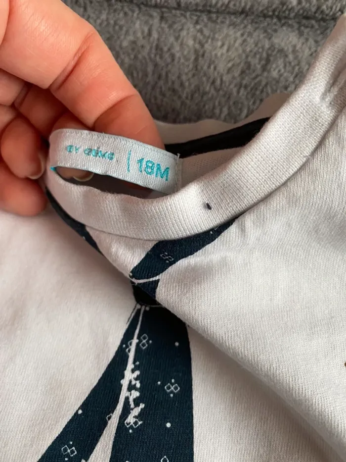 Tee shirt cravate Gemo 18 mois - photo numéro 4