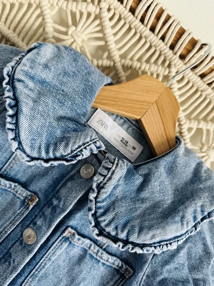 Robe en jean col Claudine 12/18 mois ZARA - photo numéro 3