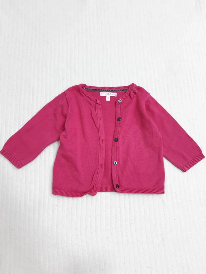 Tenue gilet rose, haut manches longues Winnie et legging 9 mois - photo numéro 5