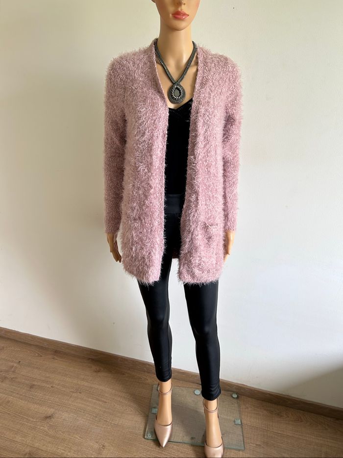 Gilet rose tout doux Street One taille française 38 bon état - photo numéro 3