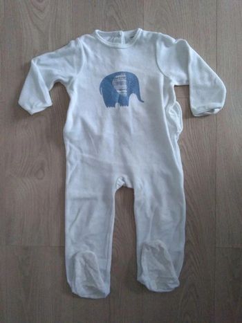 Pyjama velours blanc Vertbaudet 24 mois