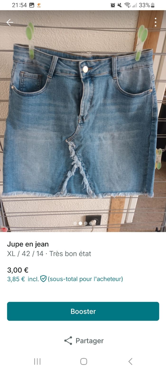 Magnifique jupe en jean - photo numéro 2
