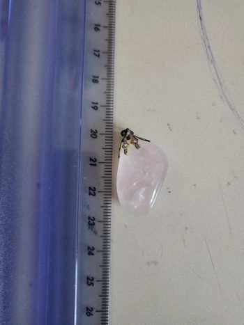 Pendentif en quartz rose