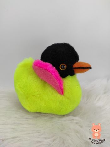 Peluche Canard Fluo Jaune Eluz