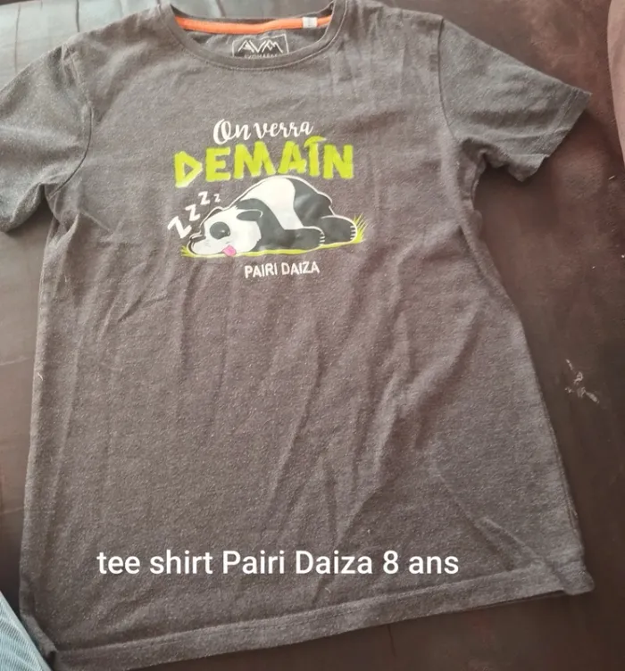 Tee shirt Pairi Daiza 8 ans