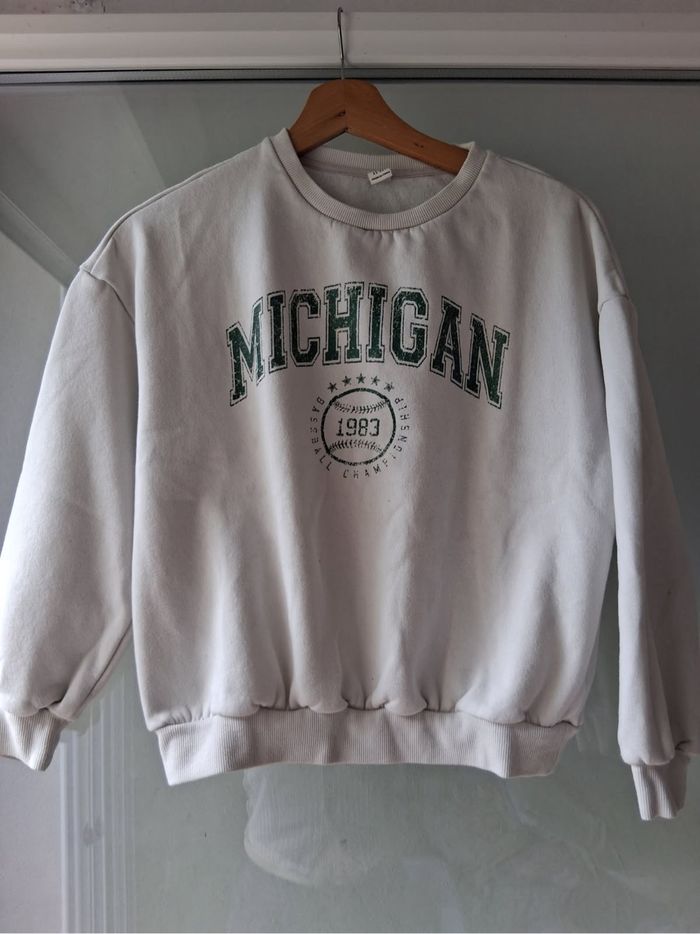 Sweat blanc logo