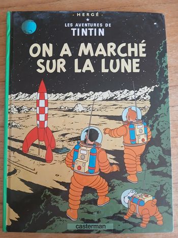 bande dessinée - bd - Tintin - on a marché sur la lune