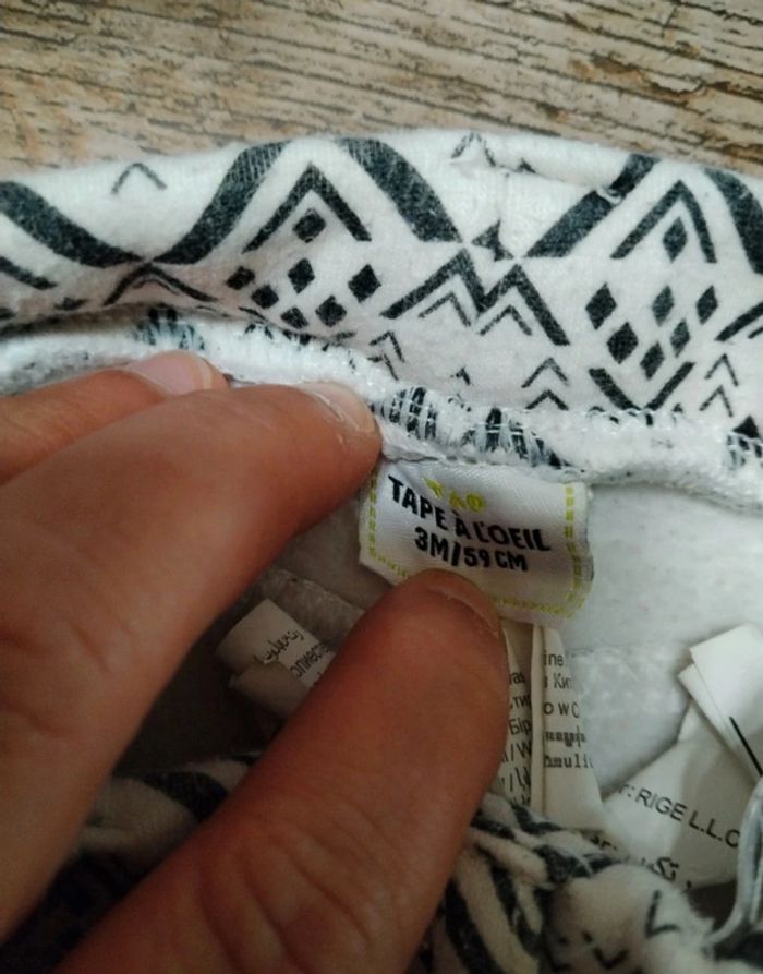 Joli pantalon en coton fille 3 mois TAO - photo numéro 4