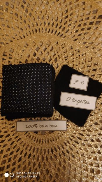 12 lingettes lavables neuf