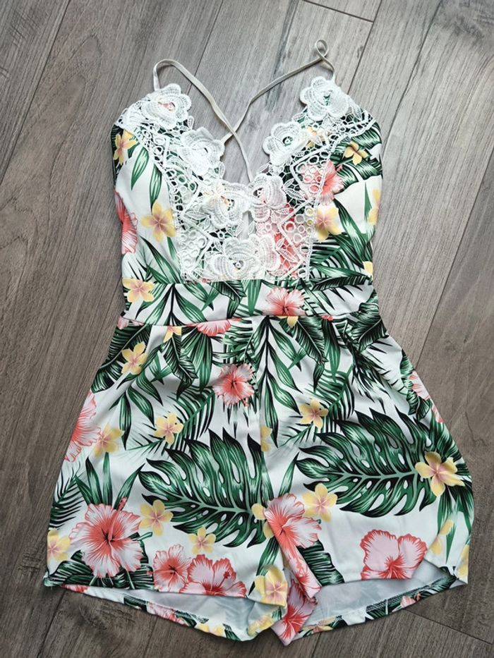 Combishort fleurie tropical T.34/36