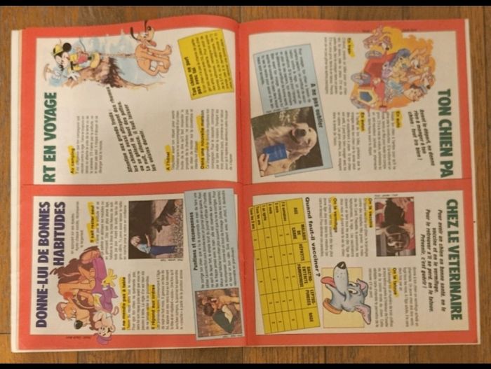 Ancien journal de mickey avec mini guide du chien à monter N°1918 de 1989 vintage - photo numéro 3