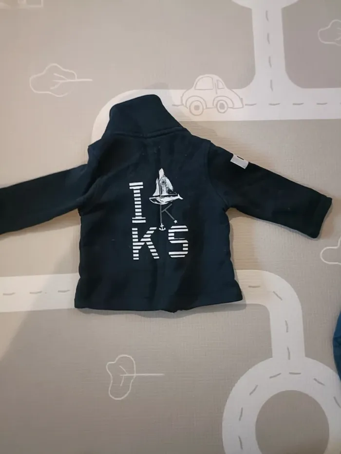 Ensemble salopette + veste marin ikks - photo numéro 5
