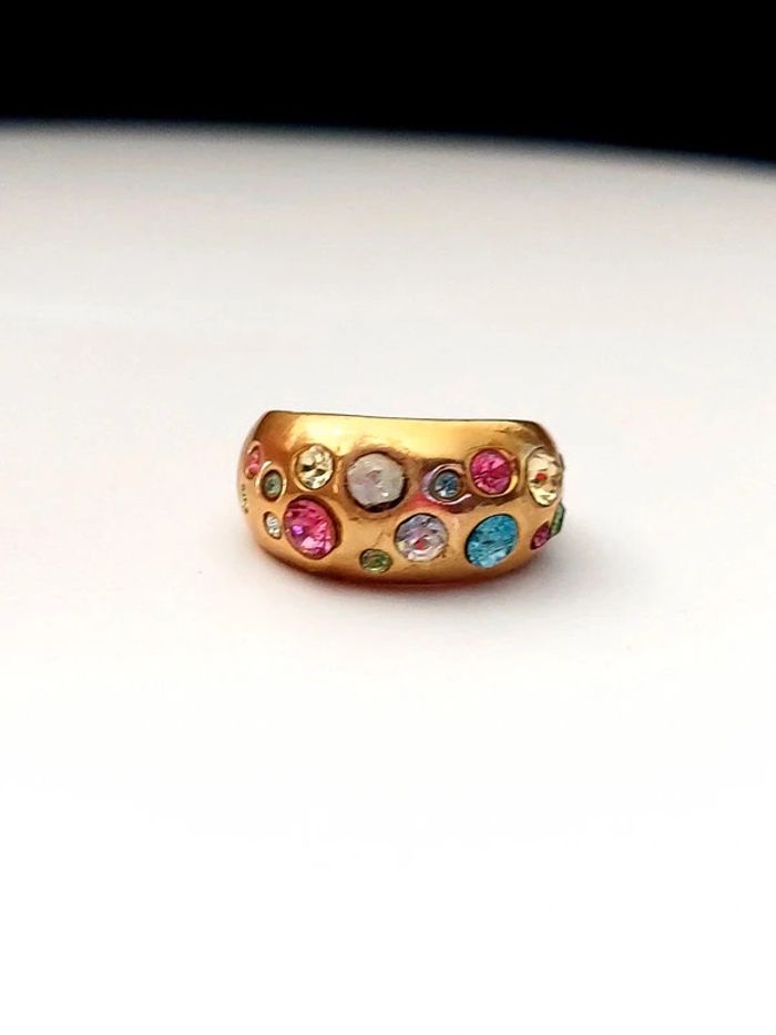 bague jonc en plaqué or vintage taille 55 - photo numéro 5