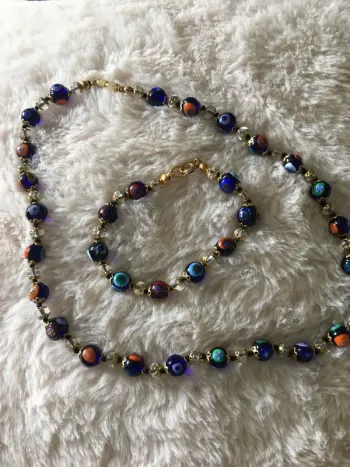 Collier et bracelet Murano