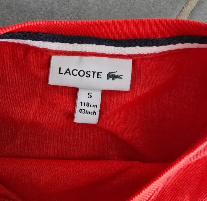 Tee shirt lacoste rouge - photo numéro 2