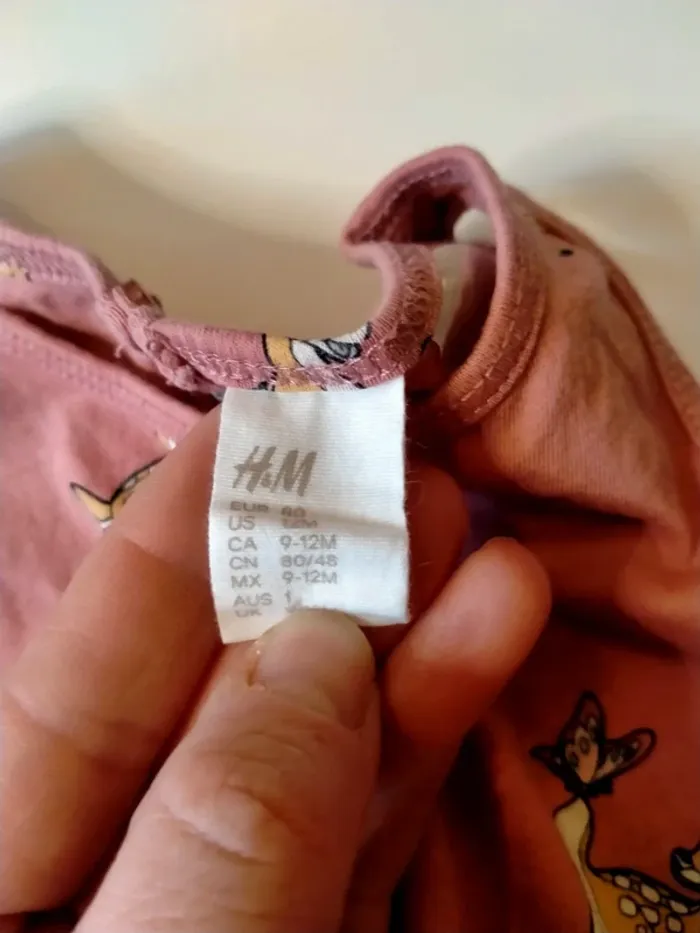 Robe bébé H&M 9-12 mois Thème Bambi - photo numéro 2