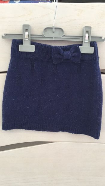 Jupe avec noeud bleu marine 4 ans