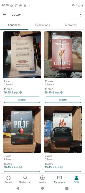 Lot de 4 livres thriller psy de freida macfadden 