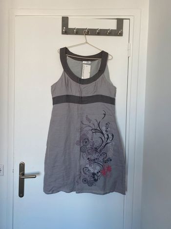 Robe 100% lin neige Promod 38