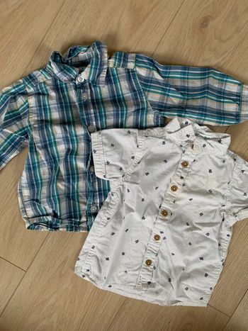 Lot 2 chemises - 12 mois