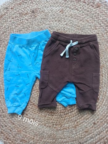 Lot pantalon jogging 9 mois kiabi tex