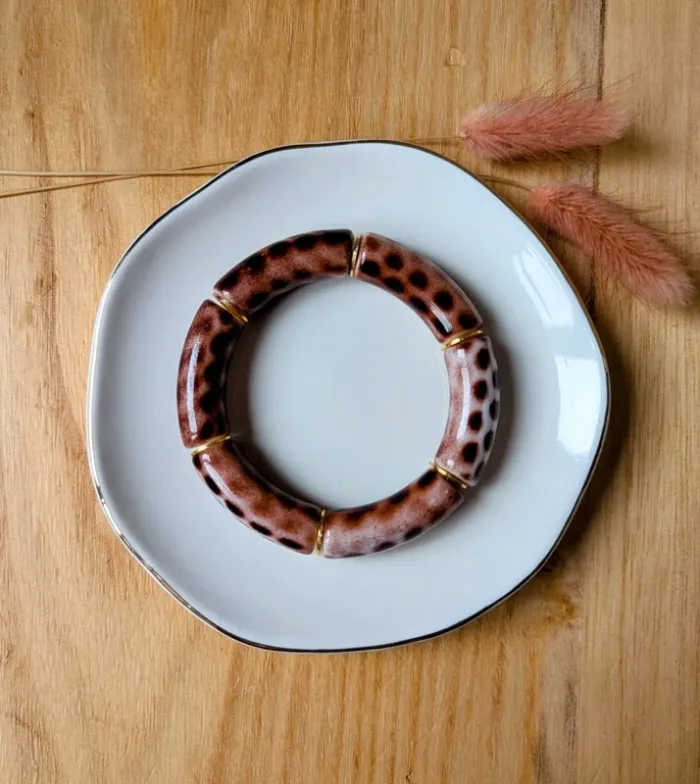 Bracelet tube léopard