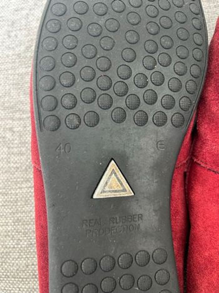 Mocassins Real Rubber en daim bordeaux – T40 – bon état - photo numéro 7