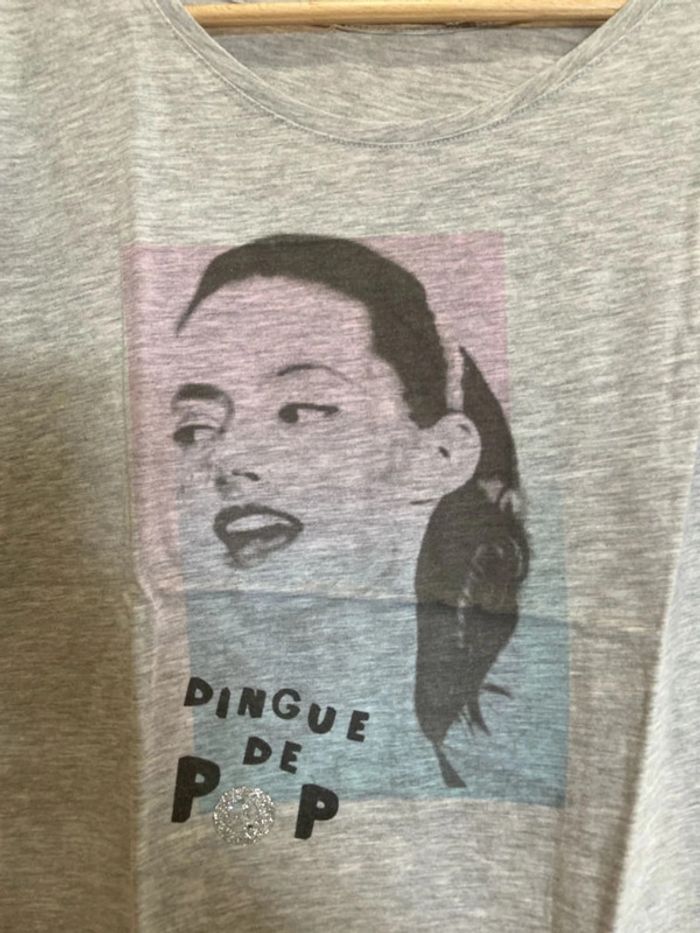 Teeshirt imprimé dingue de pop DDP gris - photo numéro 2