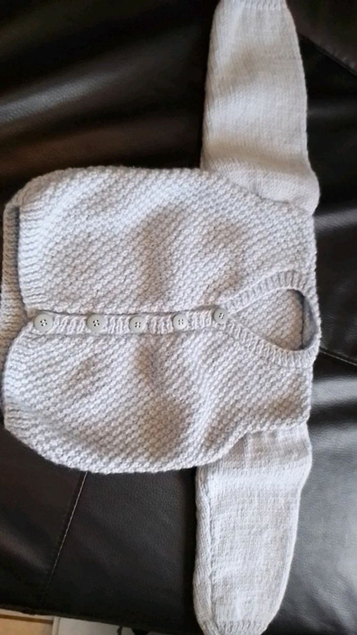 Gilet bleu ciel - photo numéro 2