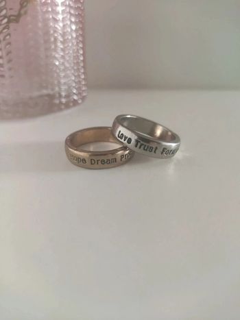 2 bagues argenté et doré