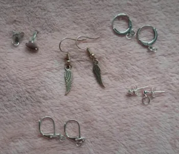 Boucles d’oreilles ailes avec attaches au choix