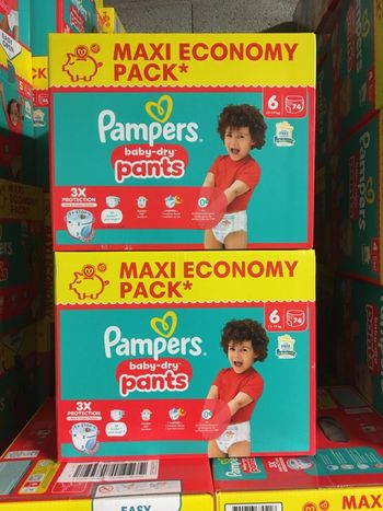 148 couches Pampers baby dry pants taille 6