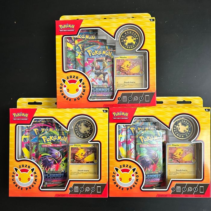 Lot de 3 Coffrets Pokémon Day 2026 – Journée Pokémon (FR) - photo numéro 1
