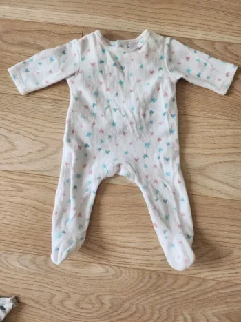 Pyjama en velours 1 mois