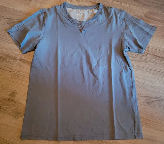 Lot 2 tee-shirts bleus MC Celio 16 ans - photo numéro 4