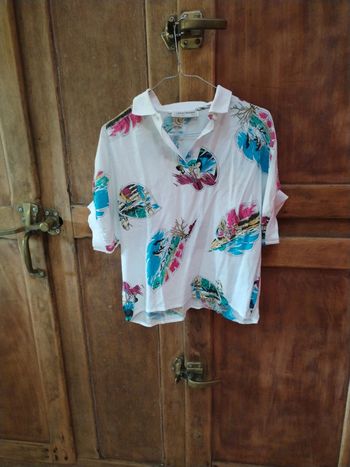 Blouse manches courtes vintage