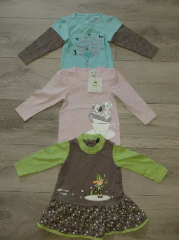 Lot de 3 tee shirts manches longues et tunique 18 mois