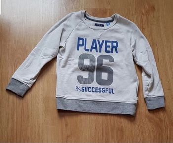 Sweat Okaïdi Gris Clair 6 Ans (116cm) - PLAYER 96 - Bon État