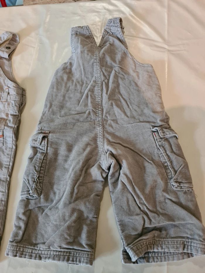 Lot 3 salopettes Jean velours 9M Orchestra Vertbaudet - photo numéro 9