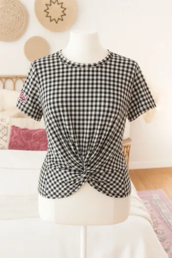 T-shirt à carreaux