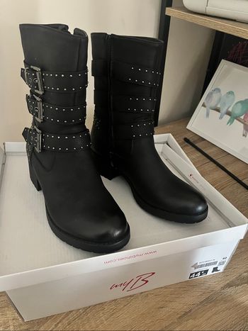 Boots noirs femme