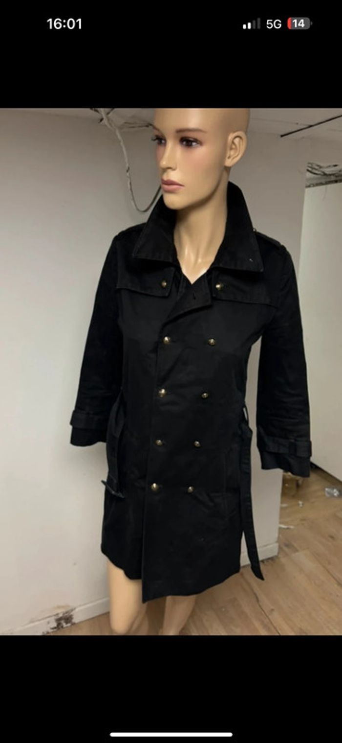 Trench noir The Kooples neuf avec ceinture – taille M - photo numéro 13