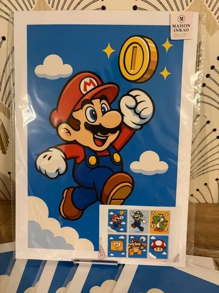 Affiches “Univers Mario” pour chambre enfant