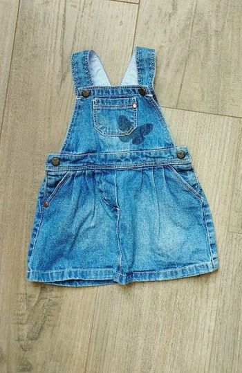 Robe jean papillon 6 mois neuve