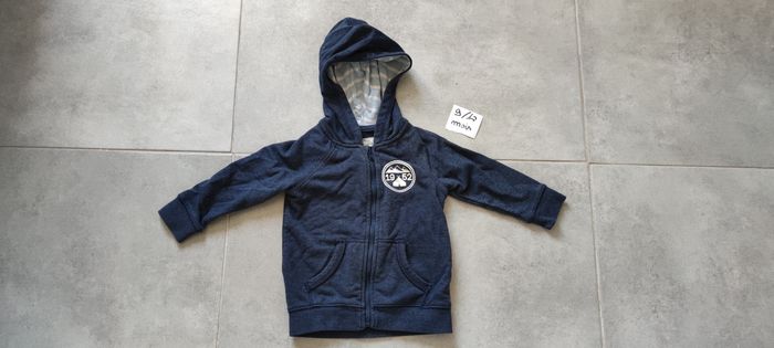 Veste à capuche bleu marine bébé garçon 9/12 mois - photo numéro 1