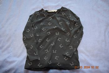 Sous pull fille 5 ans chat gris