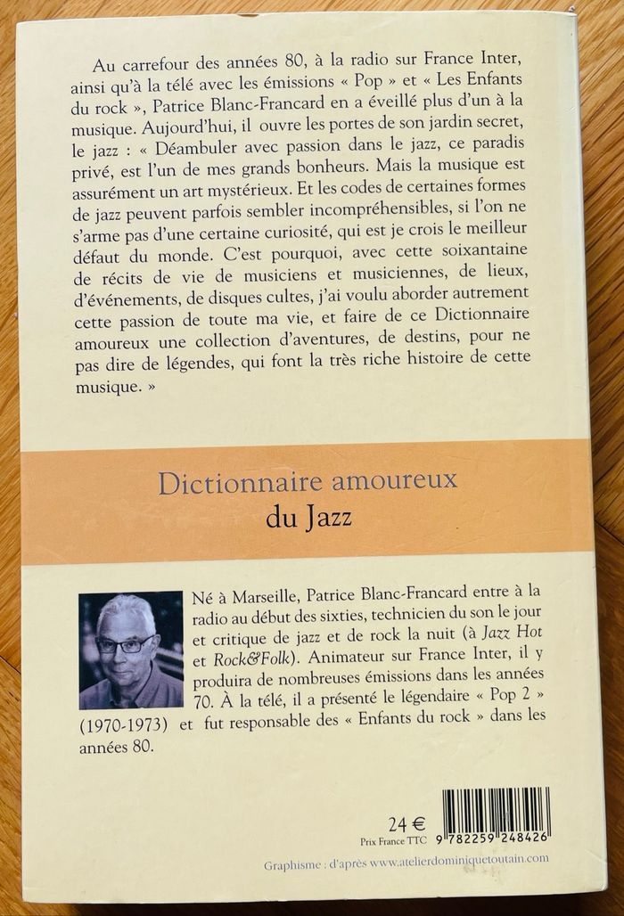 Dictionnaire Amoureux du Jazz Patrice Blanc-Francard - photo numéro 3