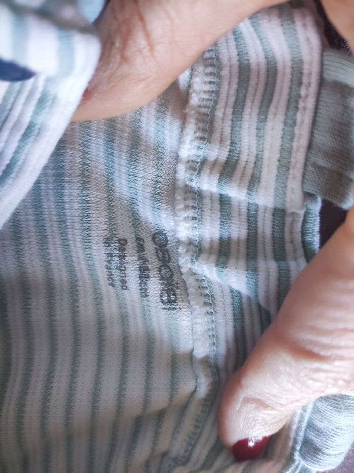 Salopette vert d'eau avec ourson brodé Obaibi 6 mois - photo numéro 5