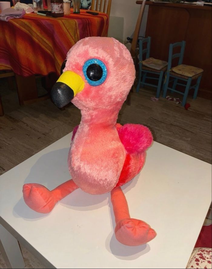 Peluche TY Flamant rose xxl 40cm - photo numéro 3